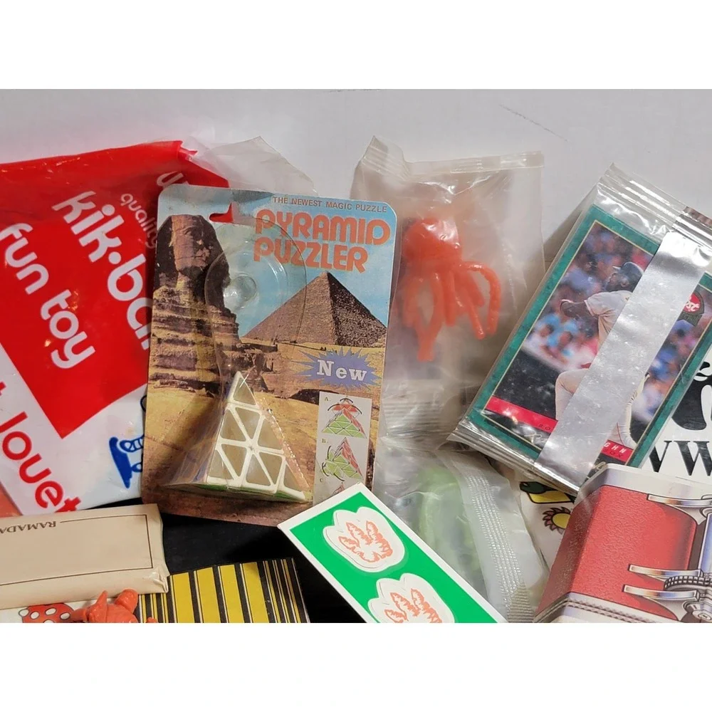 Mixed Lot Of 90's Cereal Box Prizes, Toys, Stickers, Cards Games Kelloggs